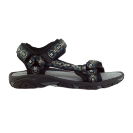 American Club Sandaler med ett amerikanskt läderinlägg från 1728 svart