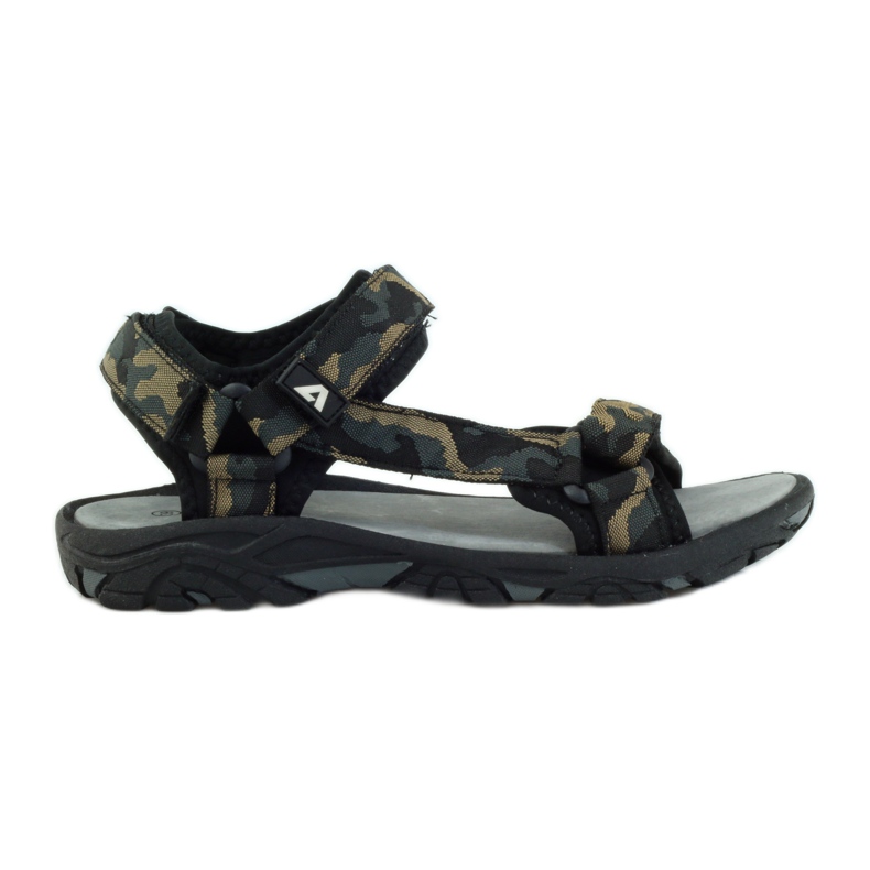 American Club Sandaler med ett amerikanskt läderinlägg från 1728 svart brun