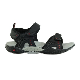 American Club Sandaler med ett amerikanskt läderinlägg från 1715 svart