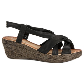 Slip-on sandaler svart