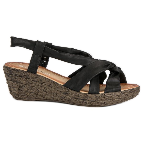 Slip-on sandaler svart