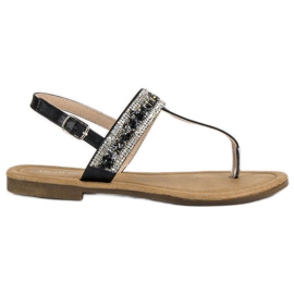 Small Swan Svarta sandaler av flip-flops