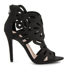 Vices Eleganta sandaler med skruvstycken ovandel svart