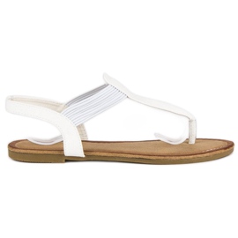 Comer Flipflops med ett elastiskt band vit