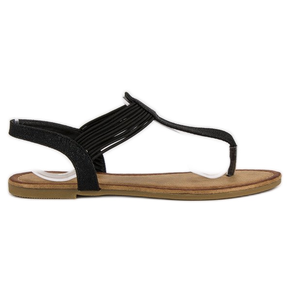 Comer Flipflops med ett elastiskt band svart