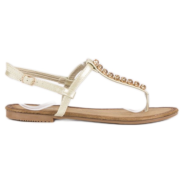 Comer Ljusa gyllene sandaler