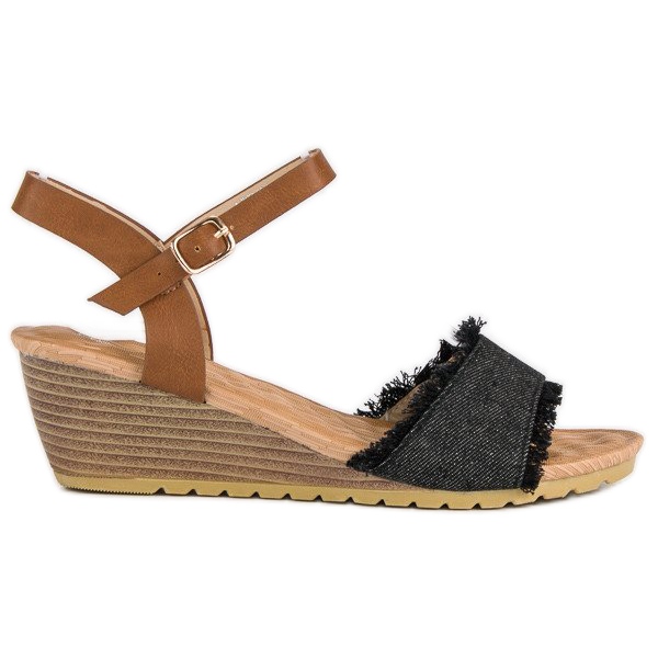 Bekväma kilasandaler brun