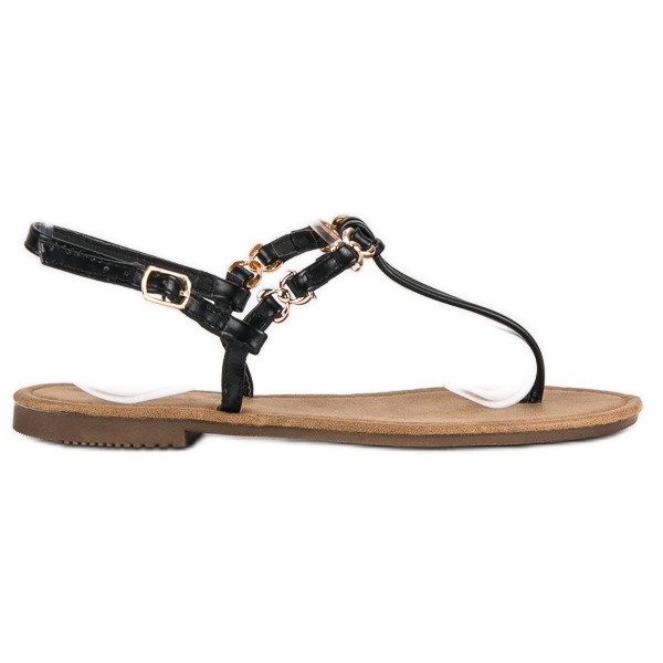 Comer Svarta platta flipflops