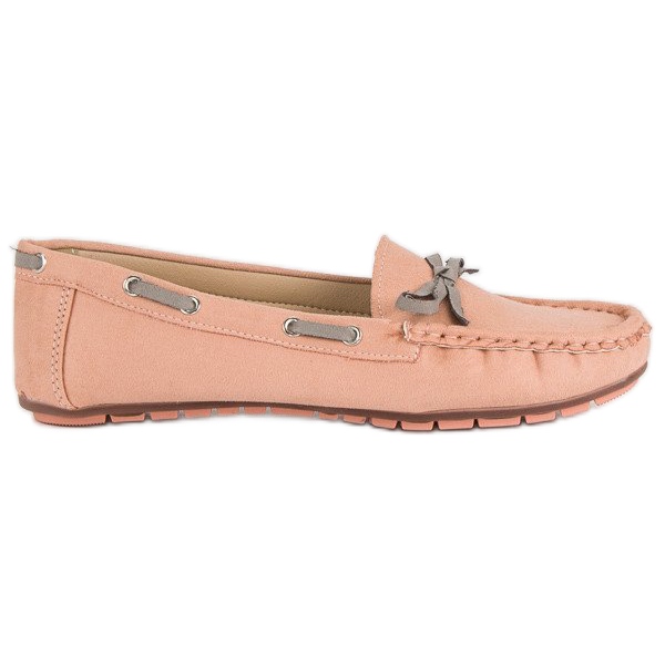 Tullo Snygga mocka loafers rosa