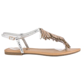 Silver japanska sandaler grå