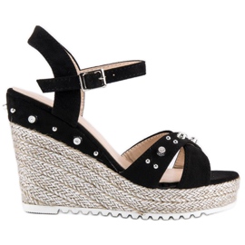 Erynn Wedge espadrillesandaler svart