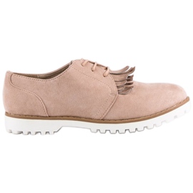 Uppknutna bohoskor i mocka brun