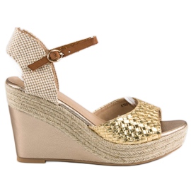 Kylie Golden Espadrilles Sandaler gyllene
