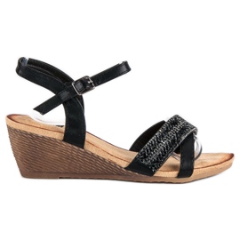 Fama Sandaler med ornament svart