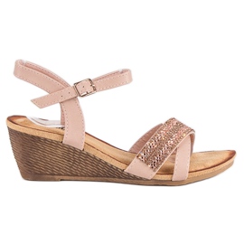 Fama Sandaler med ornament rosa