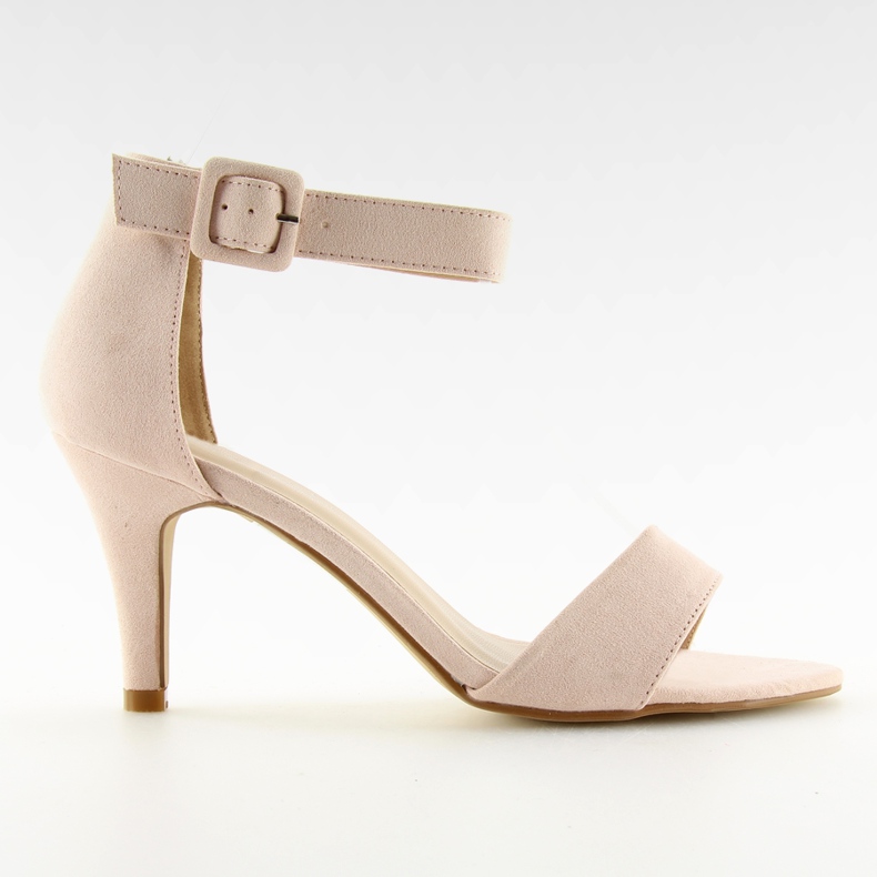 Sandaler på låga klackar rosa BL076