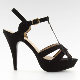 Svart Svart Högklackade sandaler B99018Y-SP svart