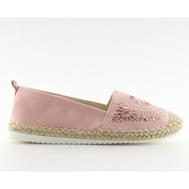Espadrillor dekorerade med rosa 5599-1 Rosa