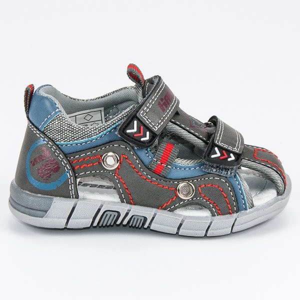 Hasby Inbyggda barnesandaler grå