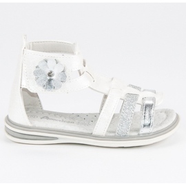 American Club Sandaler med en amerikansk blomma vit