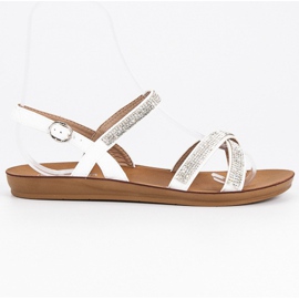 American Club Sandaler med amerikanska utsmyckningar vit