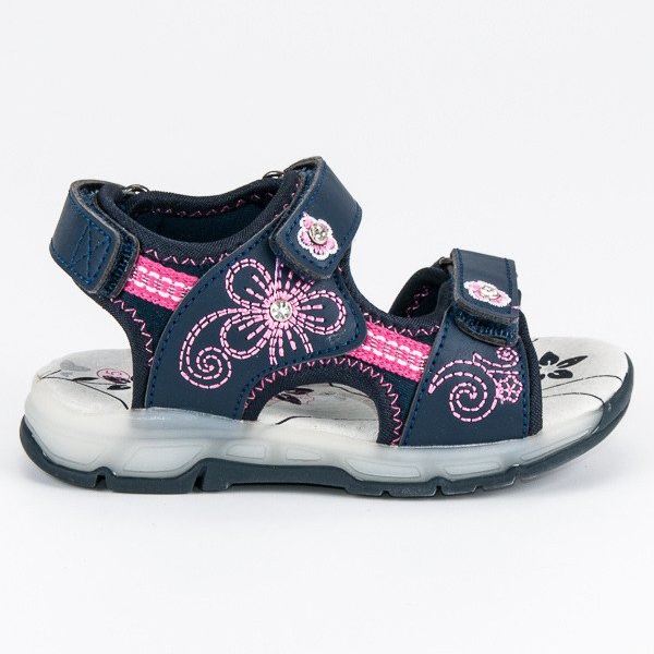 American Club Navy American Sandals blå