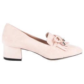 Loafers på stolpen rosa