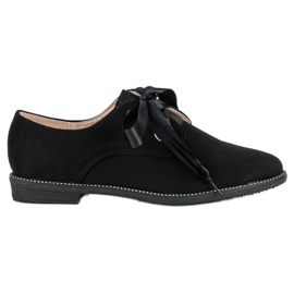 Skor med satinband svart