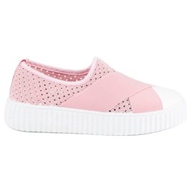 Openwork Creepers sneakers rosa