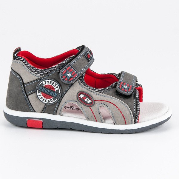 American Club Amerikanska barnesandaler grå