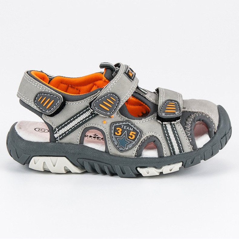 American Club Amerikanska pojkesandaler grå