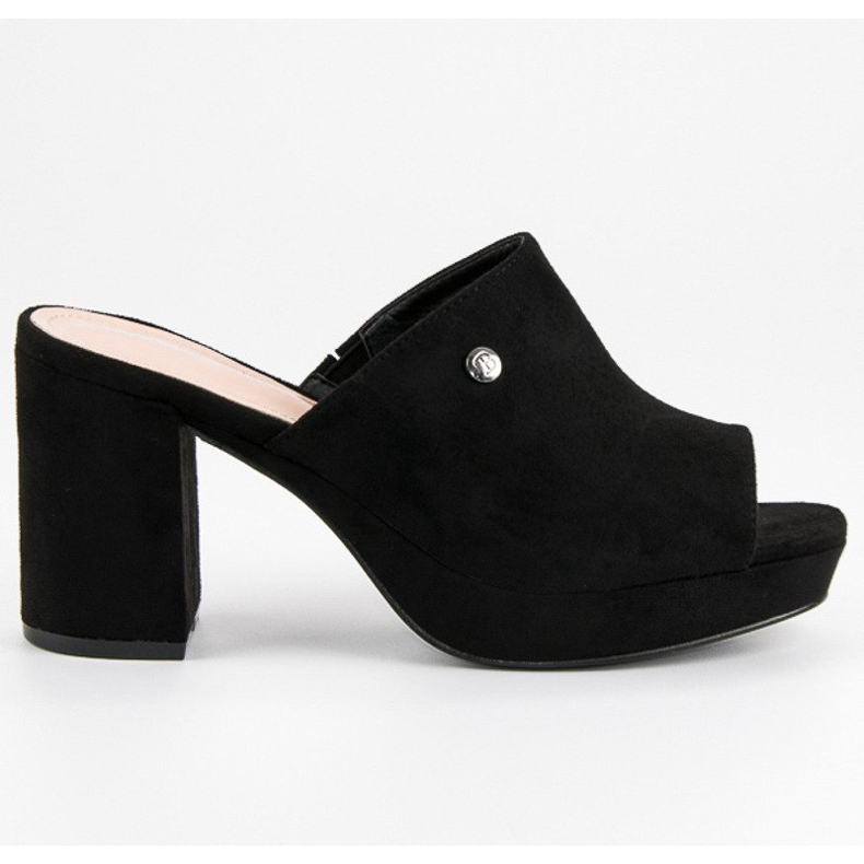 Milaya Tofflor på stolpen svart