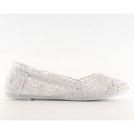 Vit spets ballerinor JX59P vit