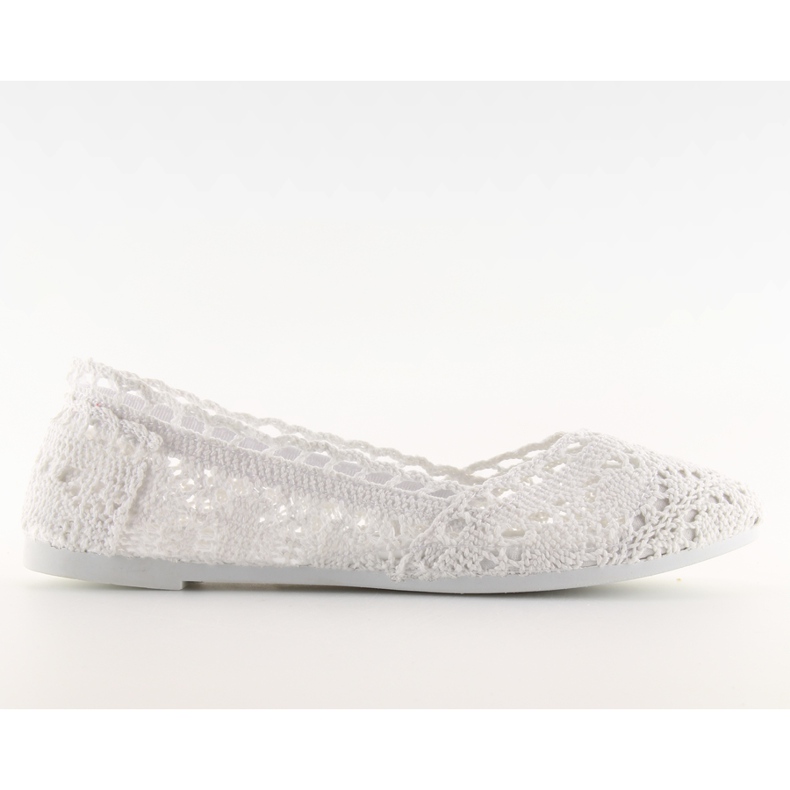Vit spets ballerinor JX59P vit
