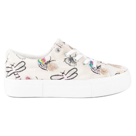 Kylie Veloursneakers På Plattformen beige