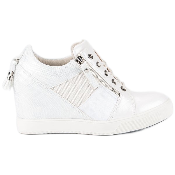 Kylie Fashionabla wedge sneakers vit