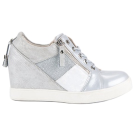 Kylie Fashionabla wedge sneakers grå