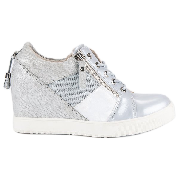 Kylie Fashionabla wedge sneakers grå