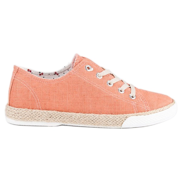 Kylie espadrillor med snörning orange