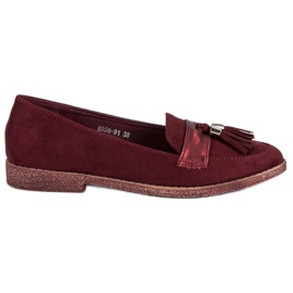 Eleganta vinröda loafers
