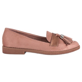 Eleganta rosa mockasiner