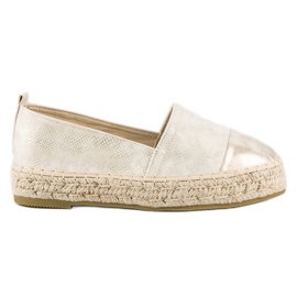 Slip-on espadriller på plattformen gul