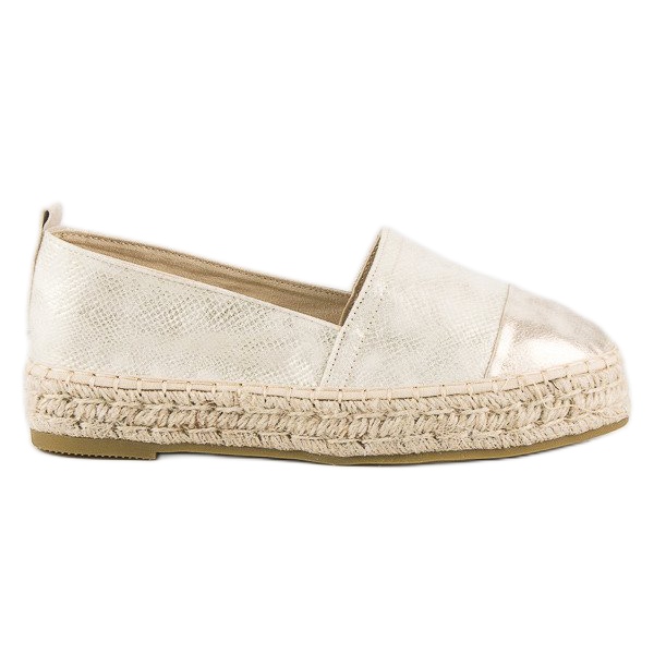 Slip-on espadriller på plattformen gul