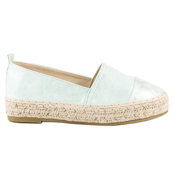 Slip-on espadriller på plattformen grön