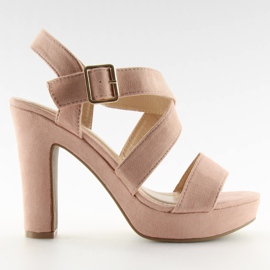 Rosa sandaler på stolpen BJ1602-SD