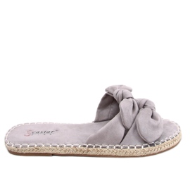 Grå dam grå tofflor LL-119 Grå