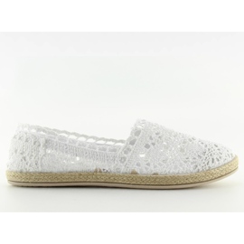 Vita spets espadrillor JX57P vita