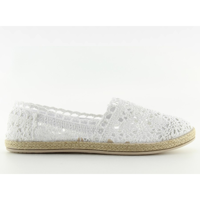 Vita spets espadrillor JX57P vita
