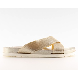 Damtofflor i guld CK47P guld gyllene