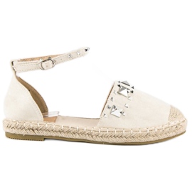 Platta espadrillesandaler brun